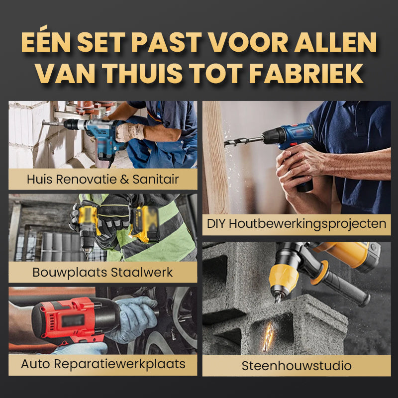 🔥2025 Hot Sale🔥Hoogwaardige 4-Fluit Getande Excentrische Boorbitset