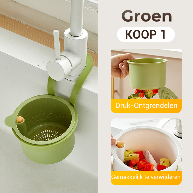 Multifunctionele afvoermand voor keukengootsteen