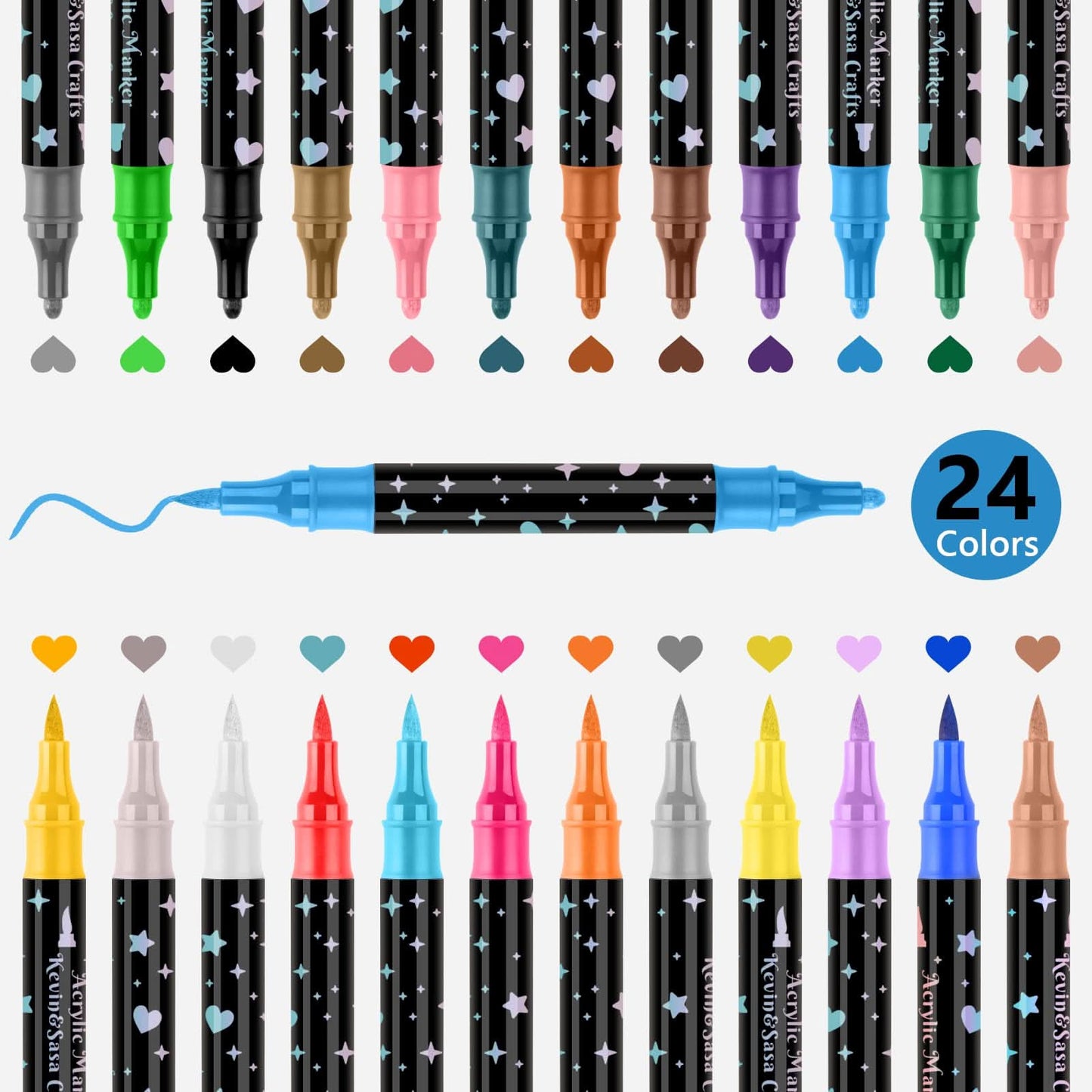 š„Hot Sale 50% KORTINGšDual-Tip Glitter Marker Pen