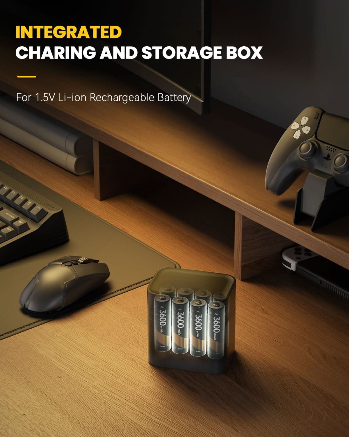 ✨2025 UITVERKOOP 50% KORTING🔋Energiestation met 8 AA-batterijen Elke batterij: 1200x oplaadbaar!