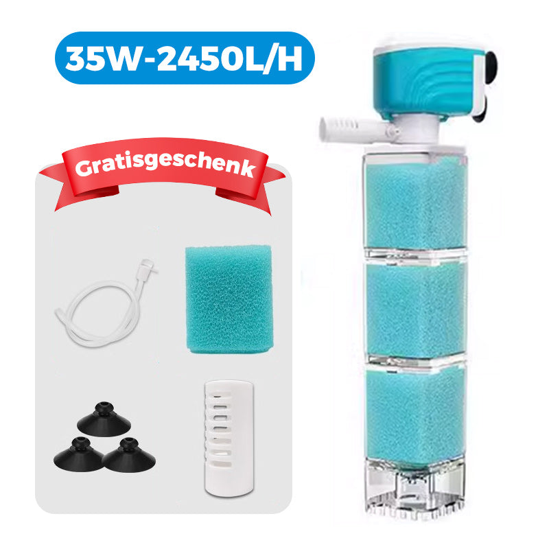 🐠 50% korting! 3-in-1 aquariumfilter – 3-laags filtratie, watercirculatie & automatische waterwissel. Kristalhelder water zonder gedoe! ✨💧