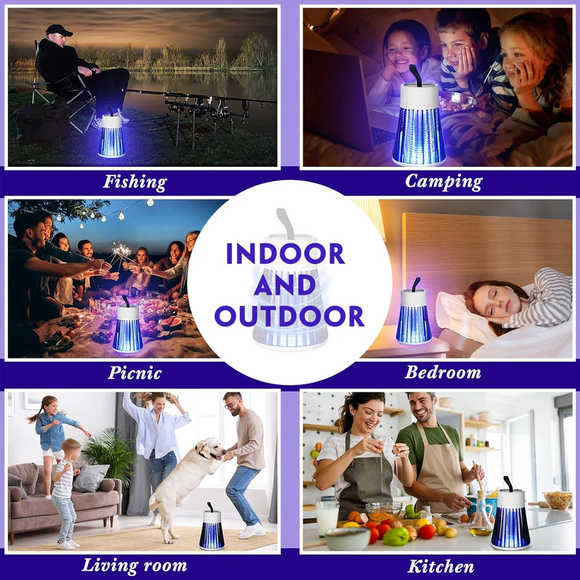 ⏳ Tijdelijk 50% korting! 💥USB muggenlamp met UV-licht - Stille insectenval en muggenverjager voor in huis