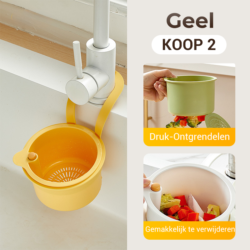 Multifunctionele afvoermand voor keukengootsteen