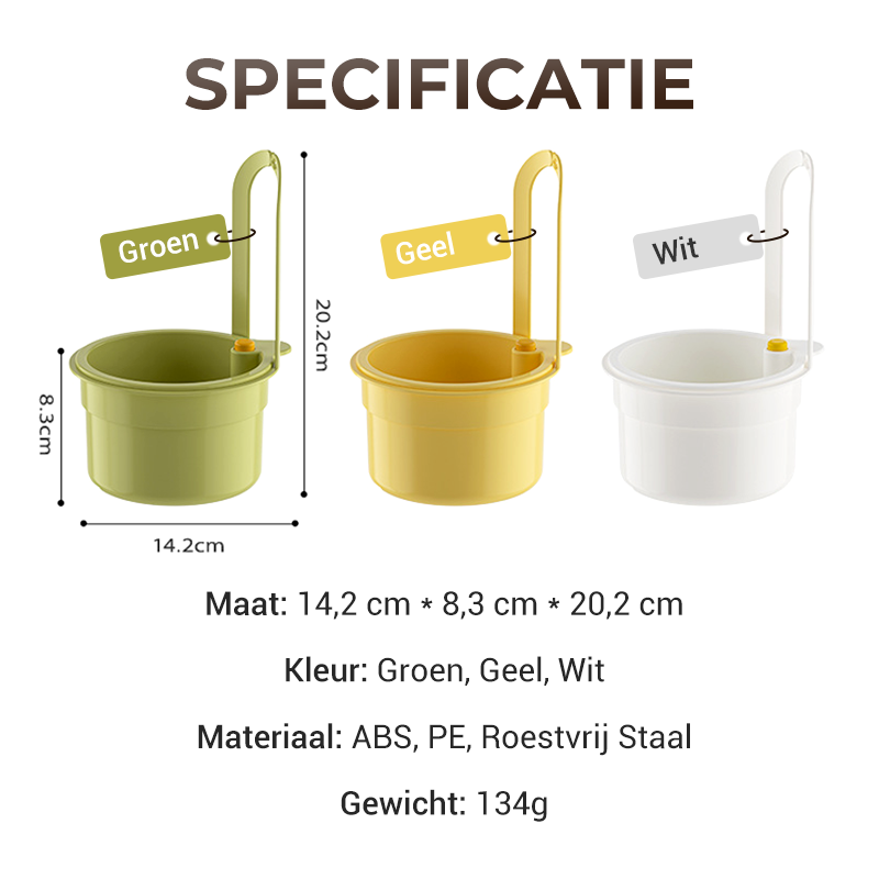 Multifunctionele afvoermand voor keukengootsteen