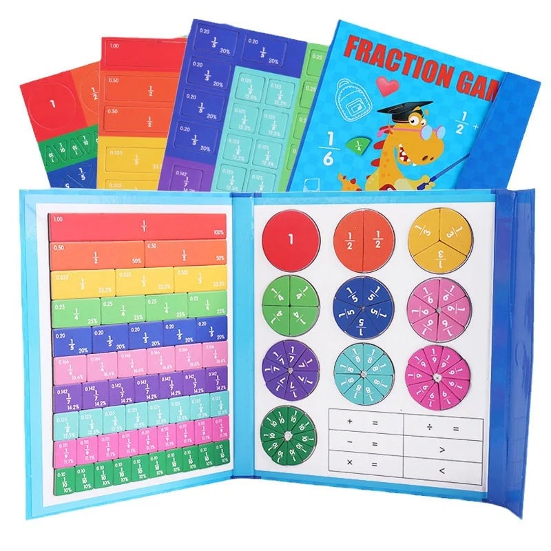 Montessori Magnetisch Boek Breukraadsel voor kinderen