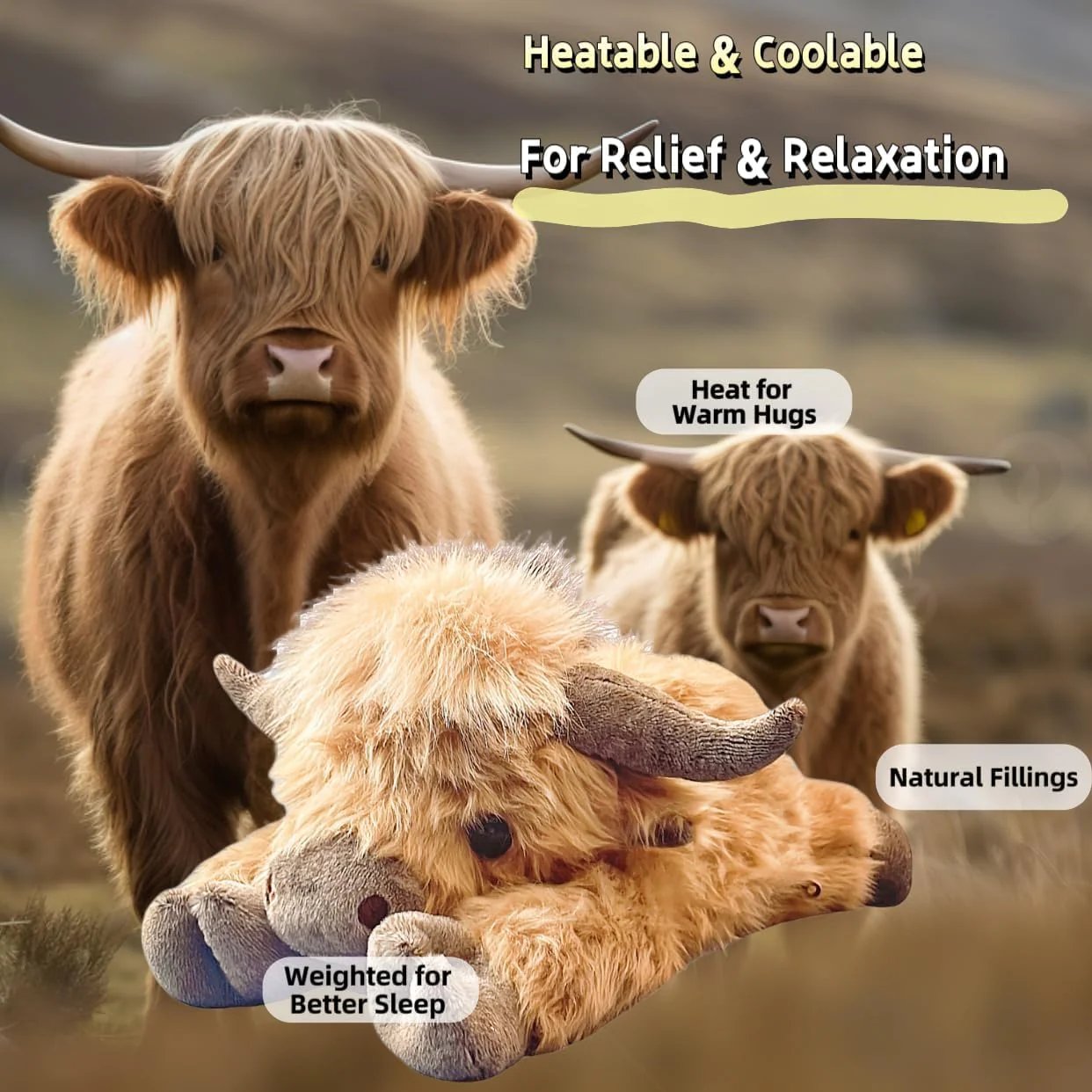 Kerst Nieuw Cadeau SpeelgoedššSchattig Beeldverhaal Hoogland Koe Knuffel Speelgoed