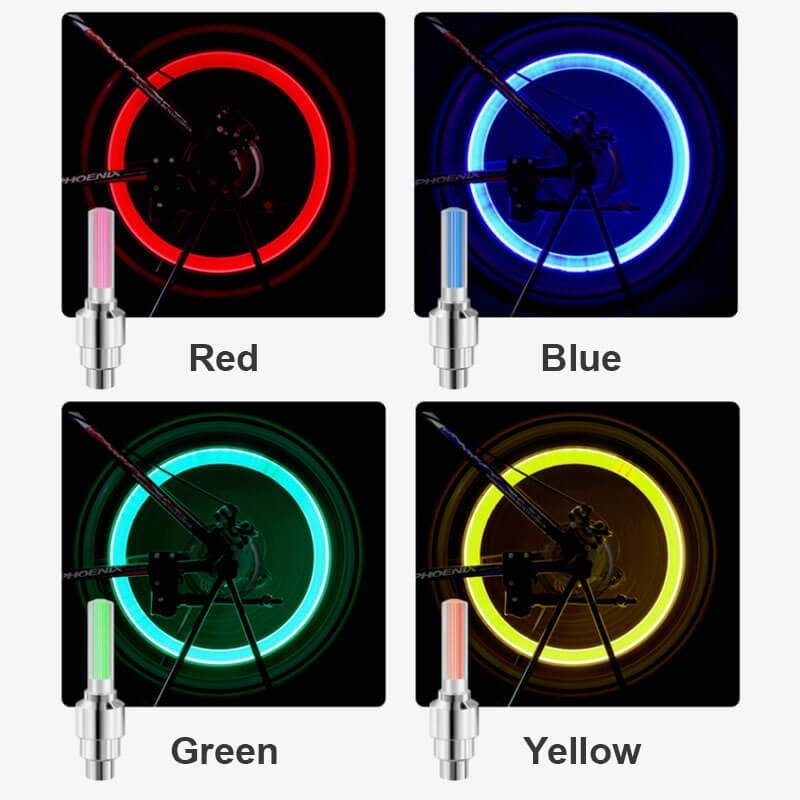 🌟 Opvallende Waterdichte LED Wielverlichting – Perfect voor Nachtelijke Ritjes