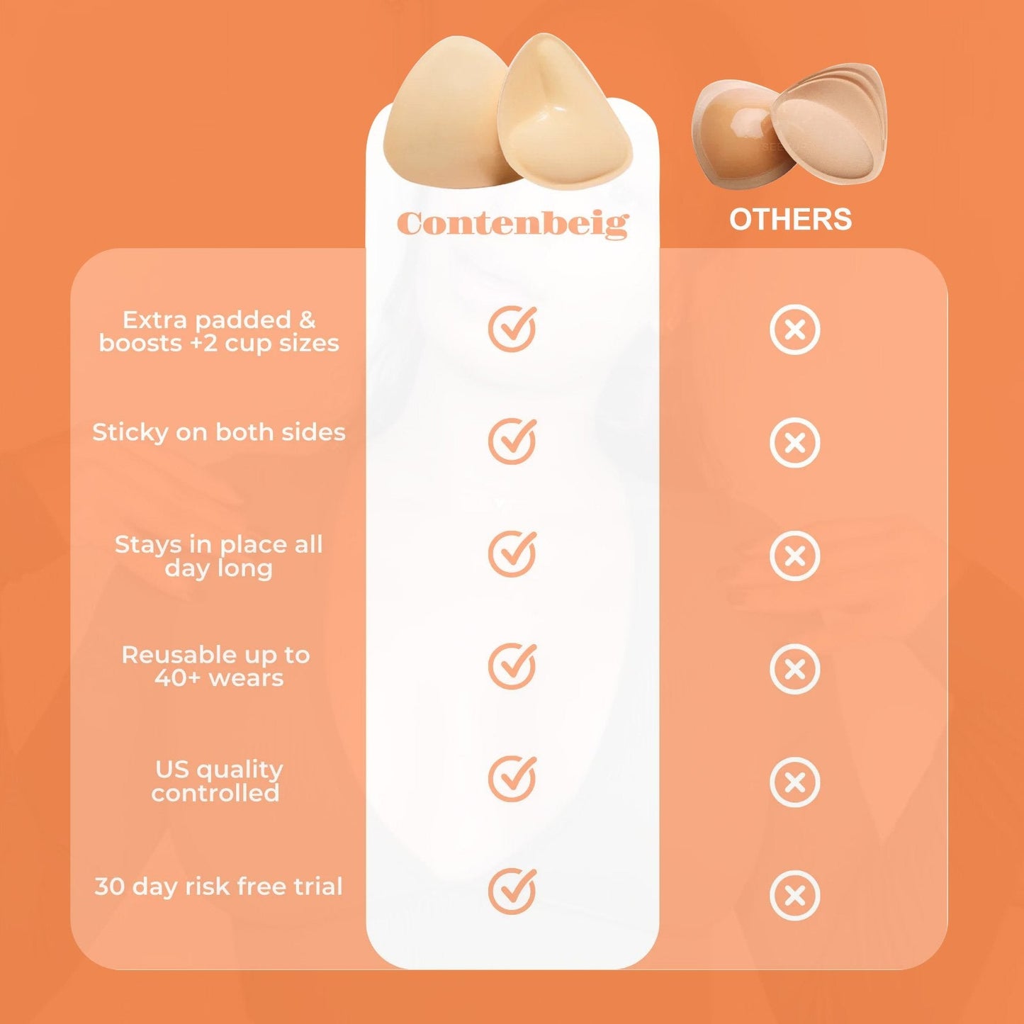 🔥Beperkte uitverkoop - koop er 1 en krijg er 1 gratis🔥 Ultra Boost inleggers Gepatenteerde kleverige Fashion Bra inleggers