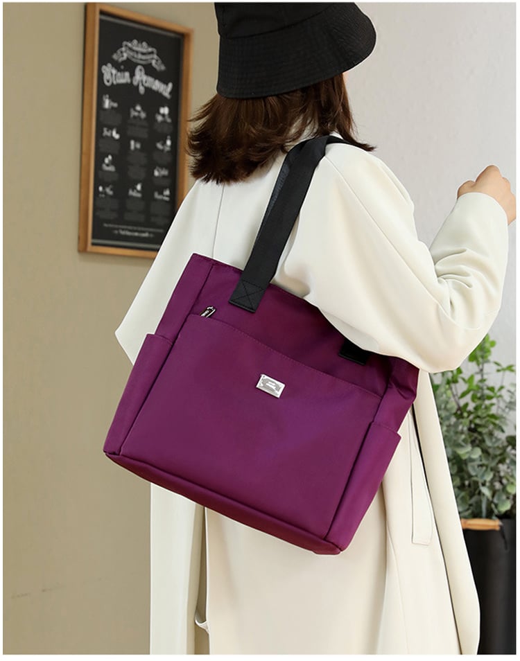 Grote Waterdichte Nylon Schoudertas met Meerdere Zakken