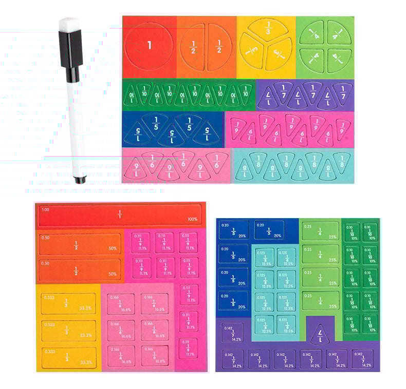 Montessori Magnetisch Boek Breukraadsel voor kinderen