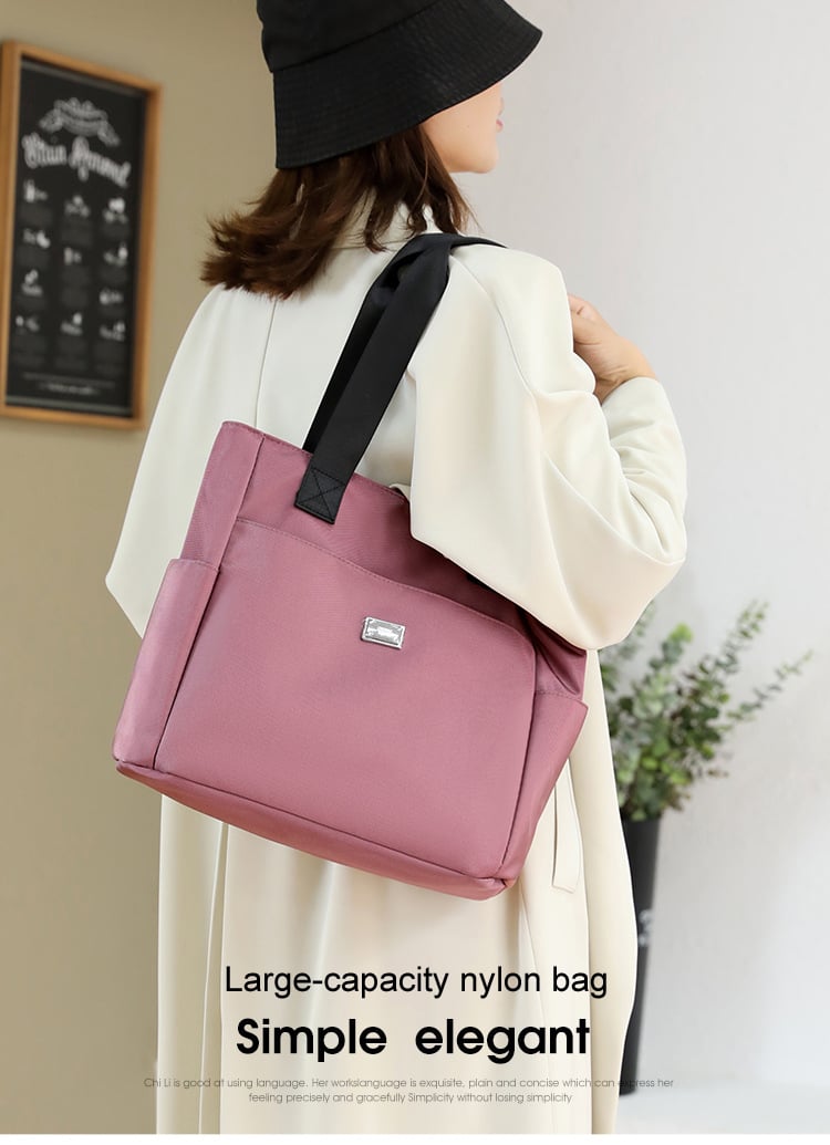 Grote Waterdichte Nylon Schoudertas met Meerdere Zakken