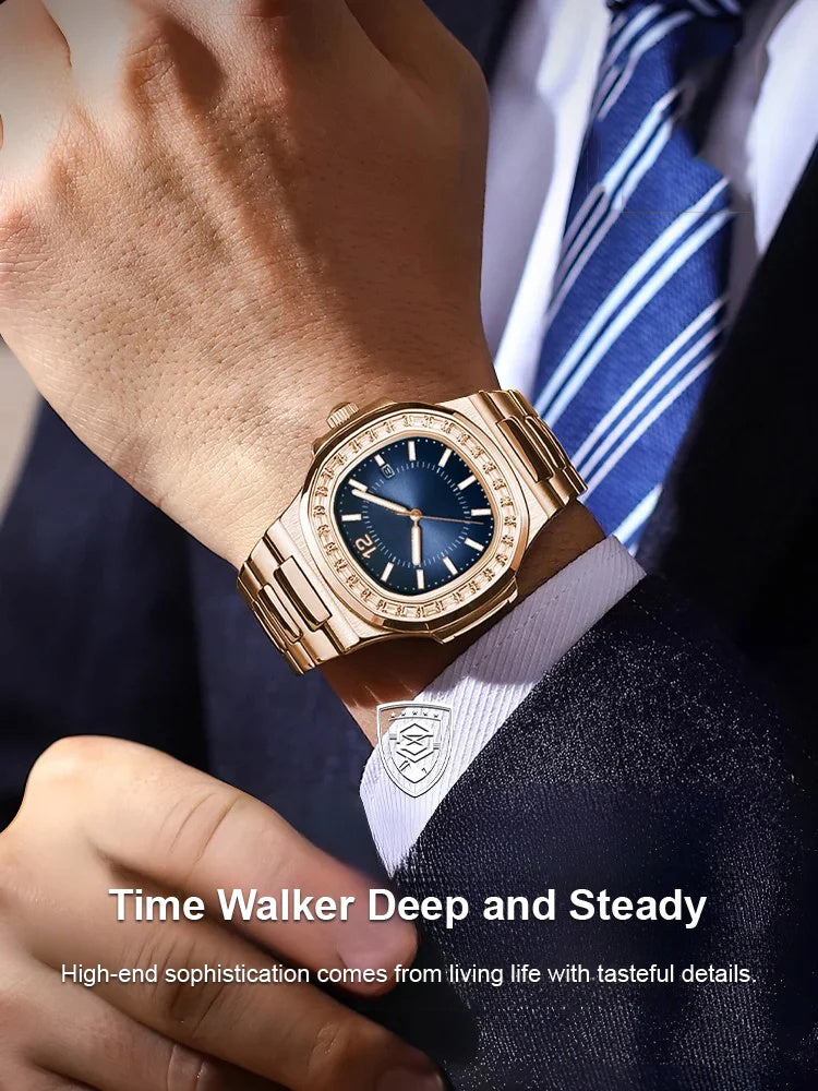 Vierkant Luxe Waterdicht Quartz Horloge voor Mannen