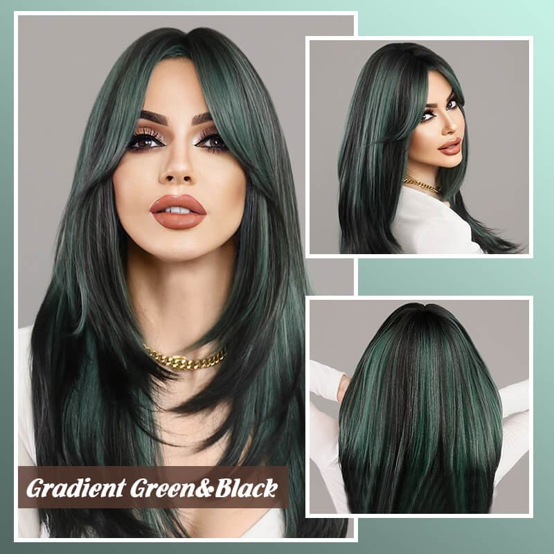 Dames gelaagde pony lange pruiken