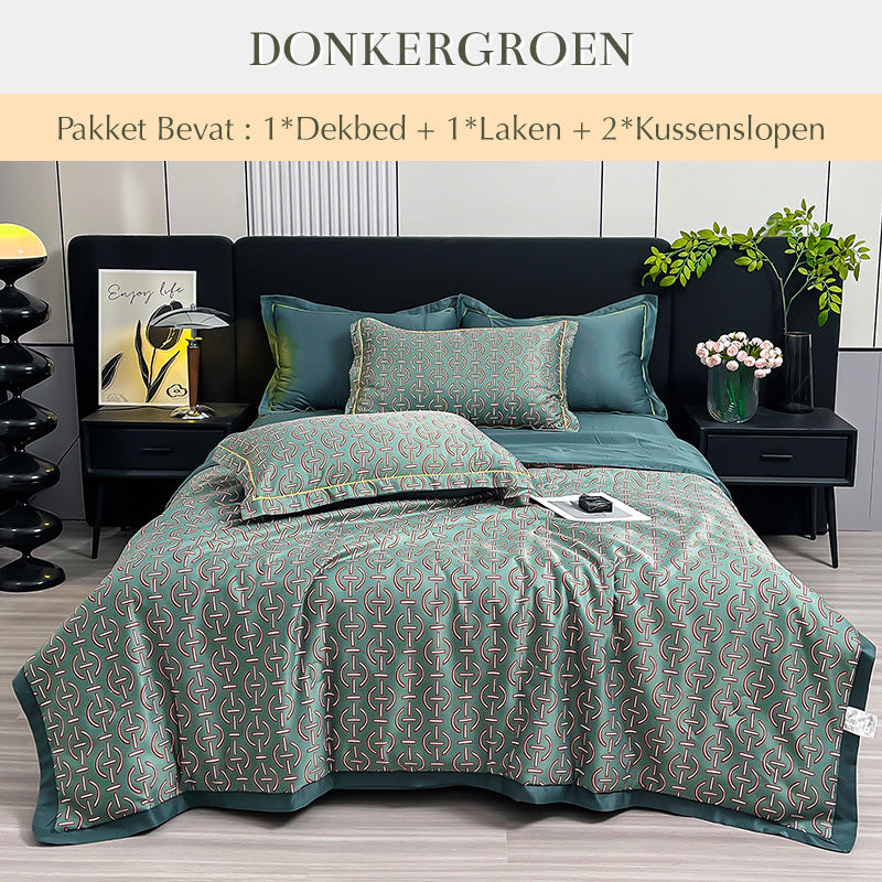 Ademende en Verkoelende Dekbedset van 4 stuks