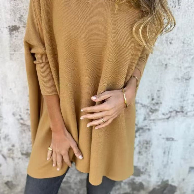 🌈 2 stuks gratis verzending🌈Women's Long Sleeve Knitted V-Neck Loose Long Top (50% UIT))