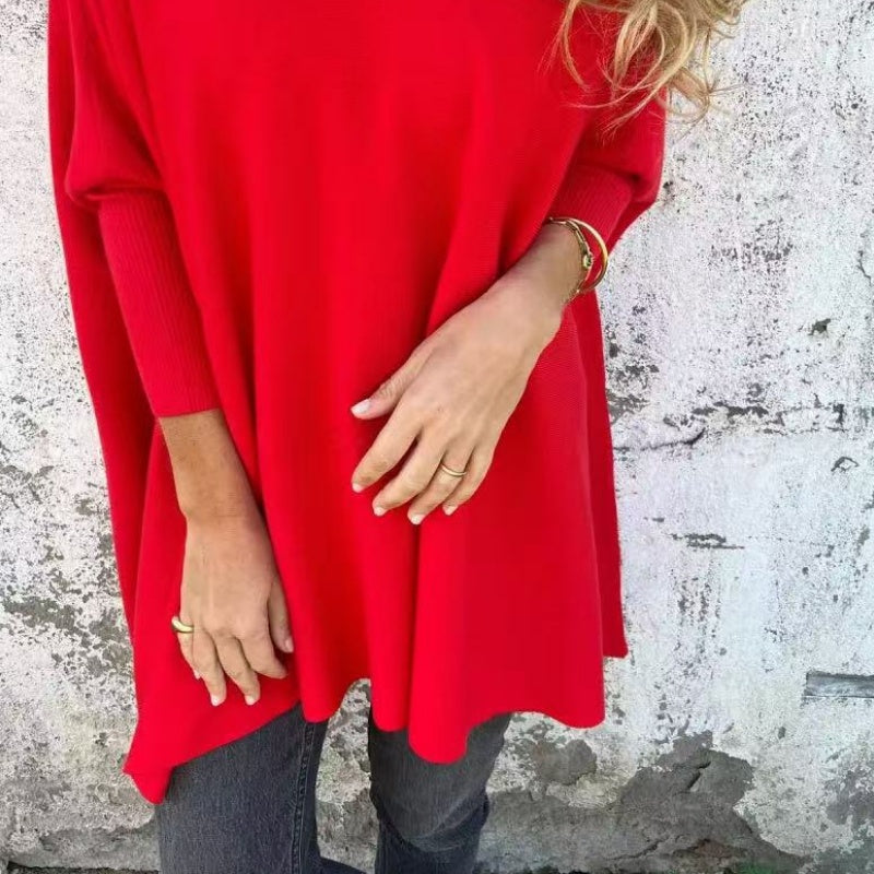 🌈 2 stuks gratis verzending🌈Women's Long Sleeve Knitted V-Neck Loose Long Top (50% UIT))