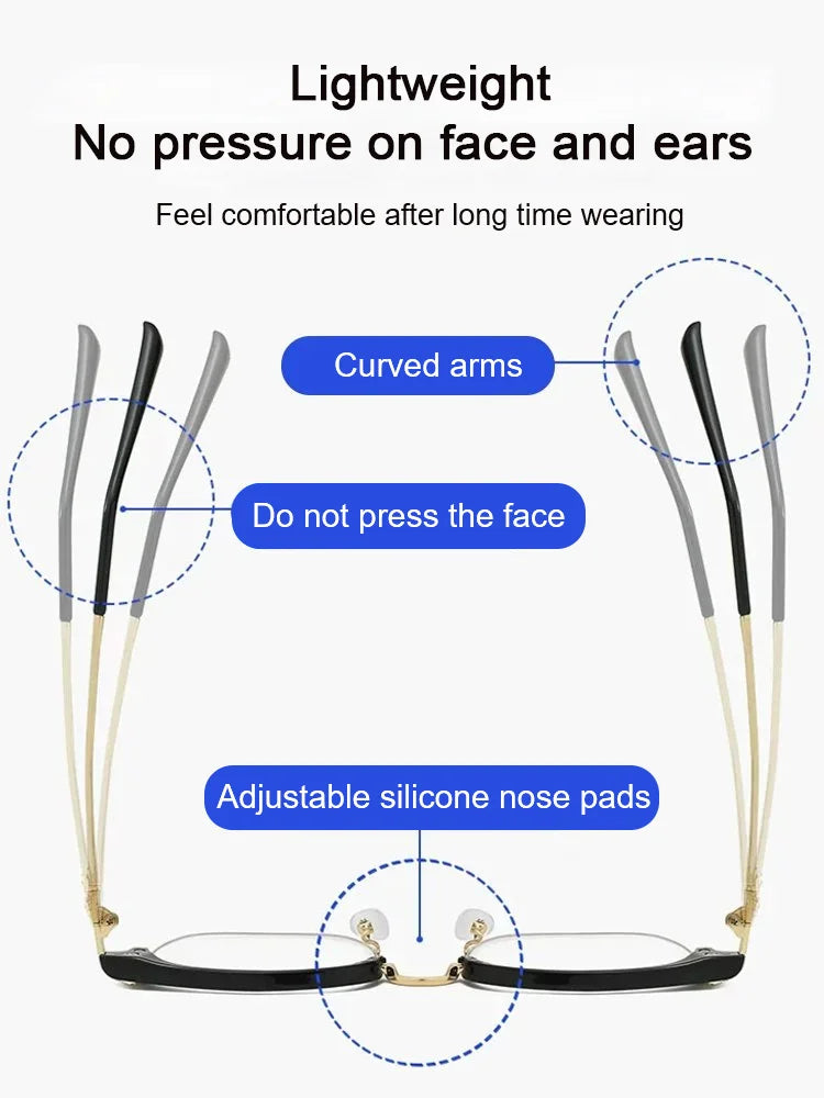 Ultralichte anti-blauw presbyopische bril