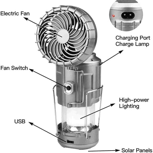 (🔥2025 Hot Rea🎁 ) 6-i-1 Draagbare LED Camping lantaarn met ventilator