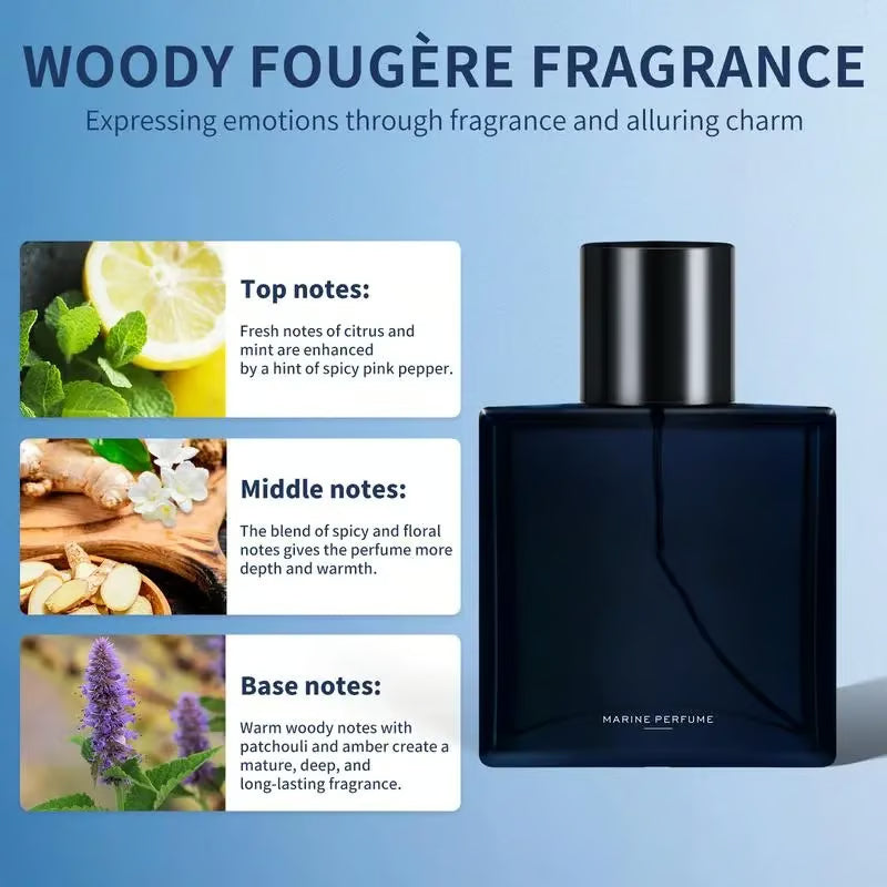 🔥【2025 Marine Tech】Men’s Natural Long-Lasting Marine Perfume