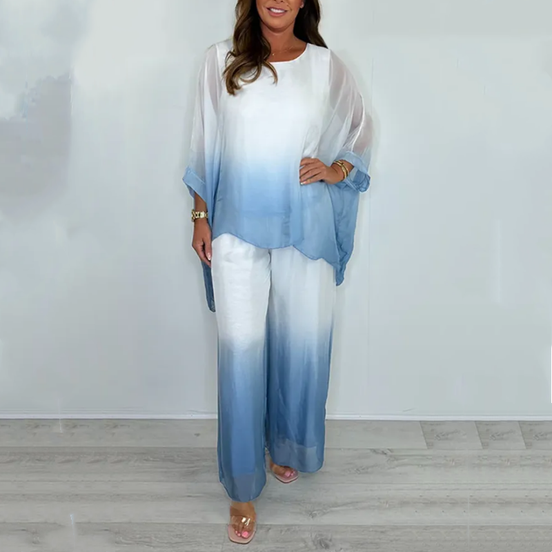 ⏳Beperkte tijd 50% korting!💥 🌸Speciale prijs🌸 Elegante loose gradient tweedelige set