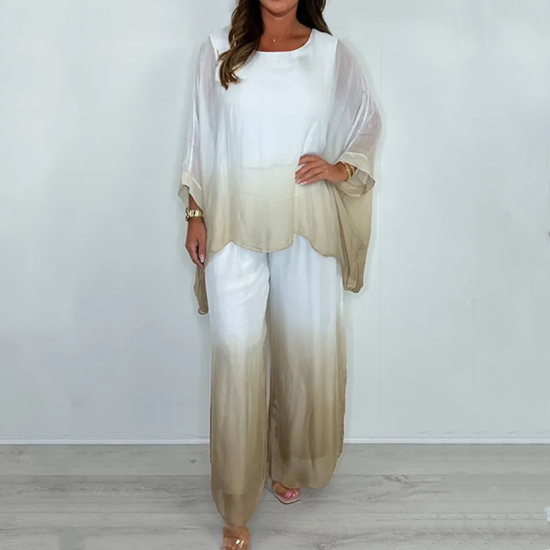 ⏳Beperkte tijd 50% korting!💥 🌸Speciale prijs🌸 Elegante loose gradient tweedelige set