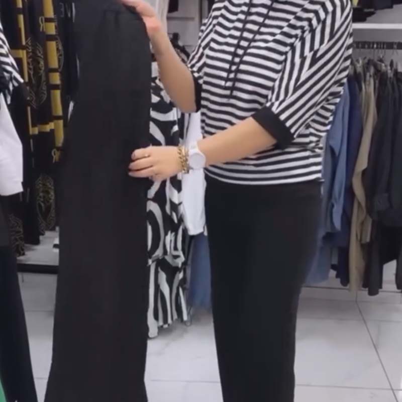 💥 HETSIG REA 2025 💥Damesset bestaande uit een gestreepte top en effen broek