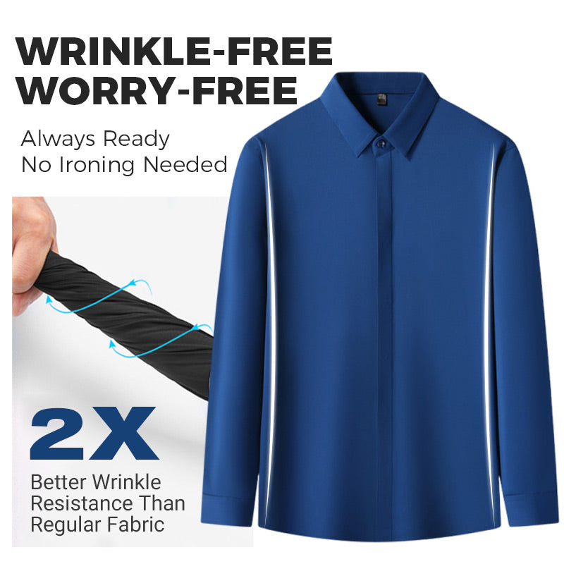 ✨2025 Nieuw Premium Bedrijfsshirt👔Herenhemd met kreukvrije knoopsluiting