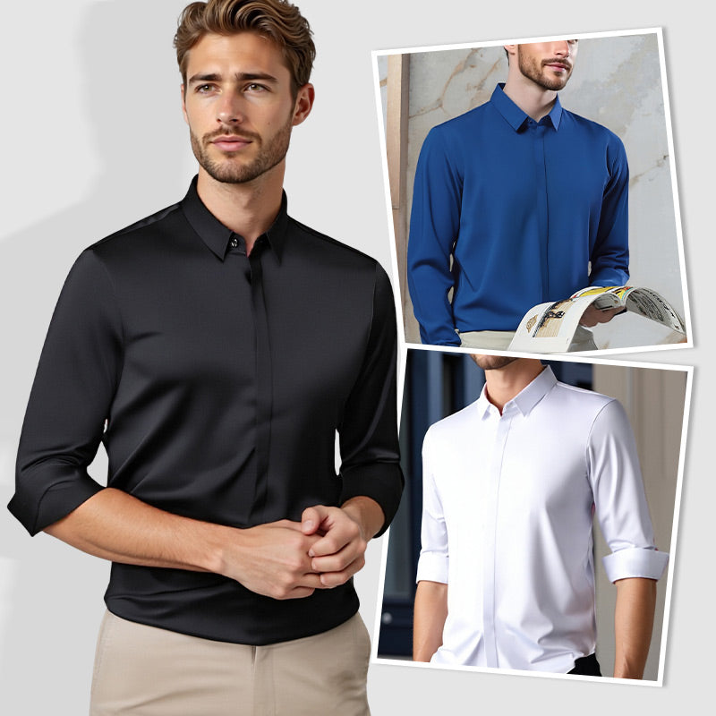 ✨2025 Nieuw Premium Bedrijfsshirt👔Herenhemd met kreukvrije knoopsluiting
