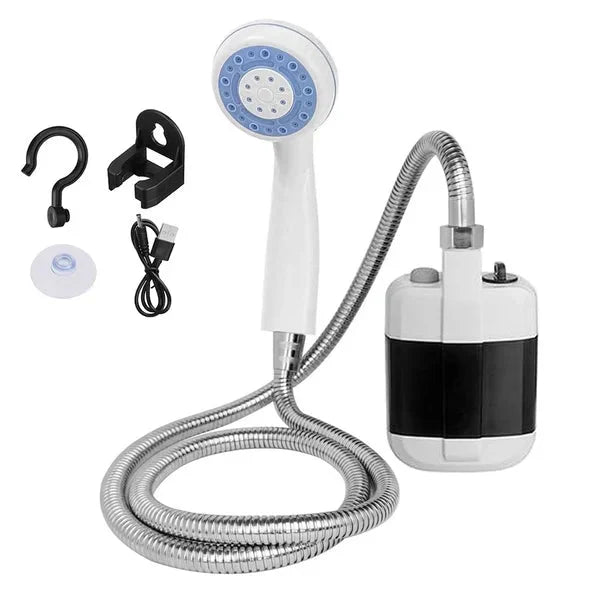 🚿Draagbare kampeerdouche met verstelbare waterstroom – Voor eenvoudig en handig schoonmaken buitenshuis!✨