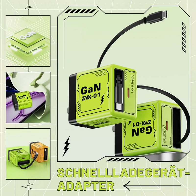 ⏰Snelle opladeradapter met intrekbare Type C-kabel en connecto