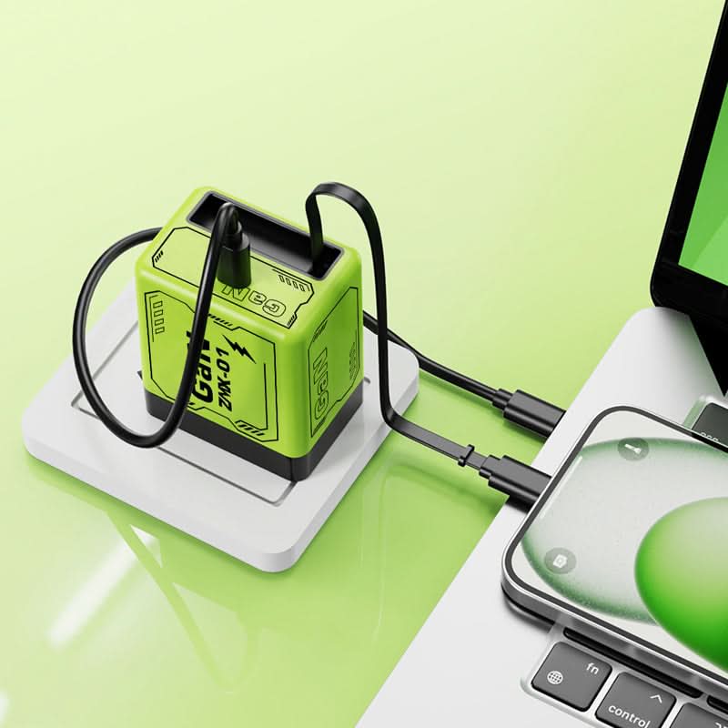 ⏰Snelle opladeradapter met intrekbare Type C-kabel en connecto