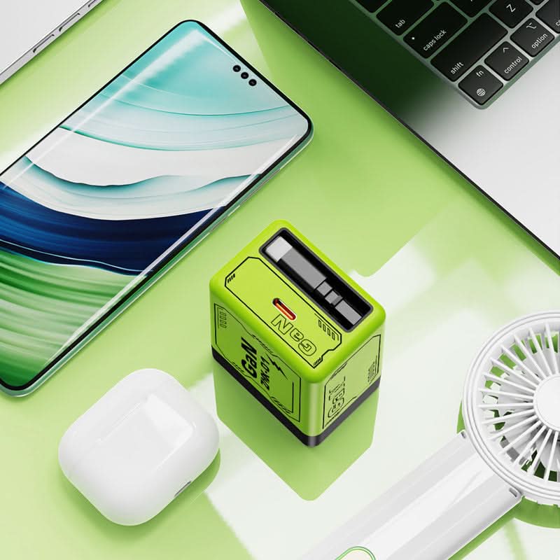 ⏰Snelle opladeradapter met intrekbare Type C-kabel en connecto