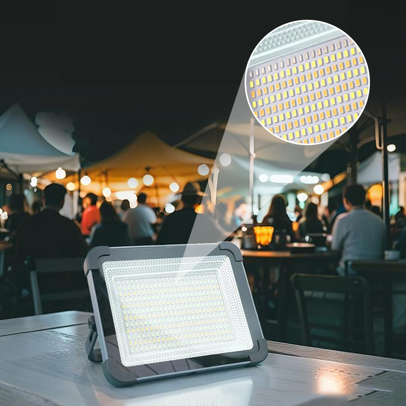 Draagbare multifunctionele zonne-LED-schijnwerper