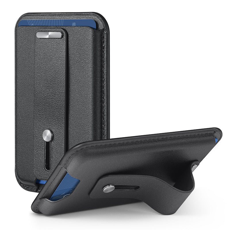 PU Lederen magnetische kaarthouder voor iPhone & telefoonhoesje