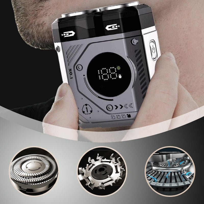Draagbaar Wasbaar Scheerapparaat met Dubbel Mes voor Heren
