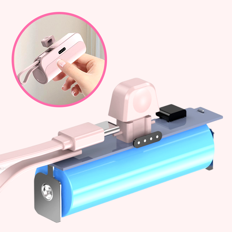 Draagbare Power Bank met hoge capaciteit en ingebouwde kabels