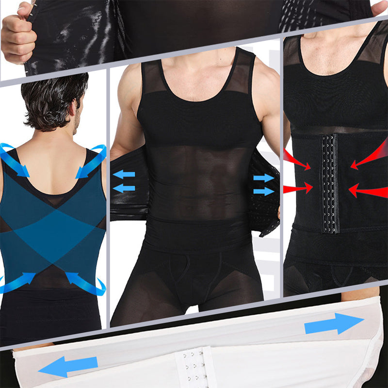 Afslankend vest van mesh voor here