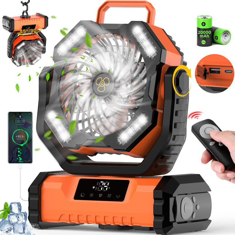 Draagbare Oscillerende Ventilator met Afstandsbediening