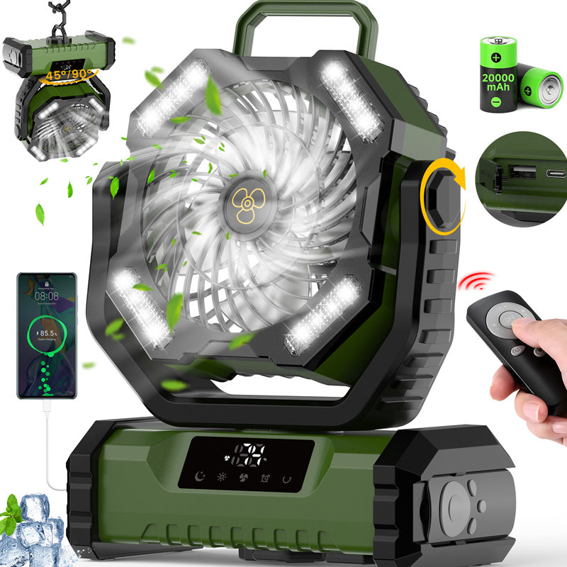 Draagbare Oscillerende Ventilator met Afstandsbediening