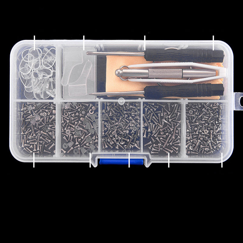 🛠️ Reparatieset voor brillenneussteunen – incl. schroevendraaier, past op alle brillen.