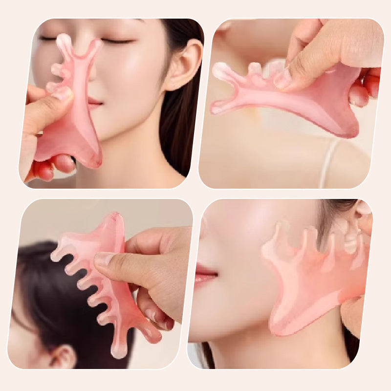 Multifunctionele hoofdhuid massagekam en Gua Sha hulpmiddel