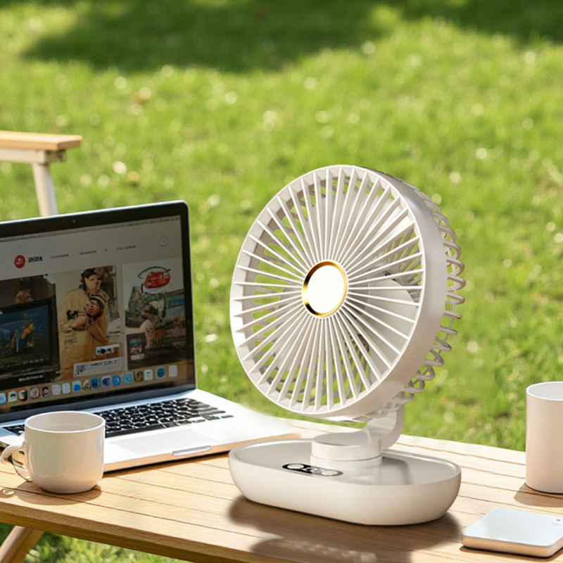 Draagbare Oplaadbare Desktop Roterende Ventilator