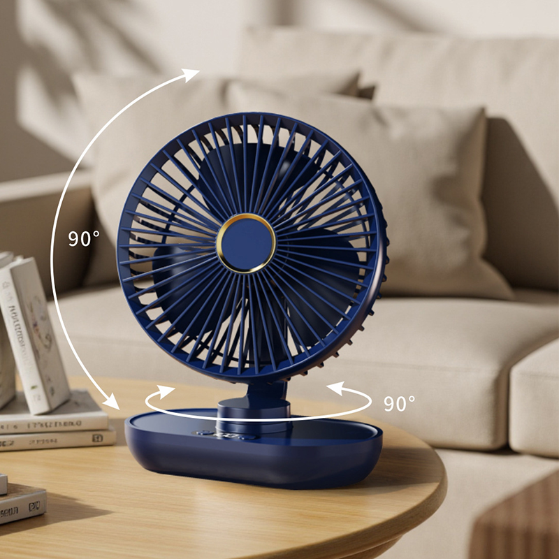 Draagbare Oplaadbare Desktop Roterende Ventilator