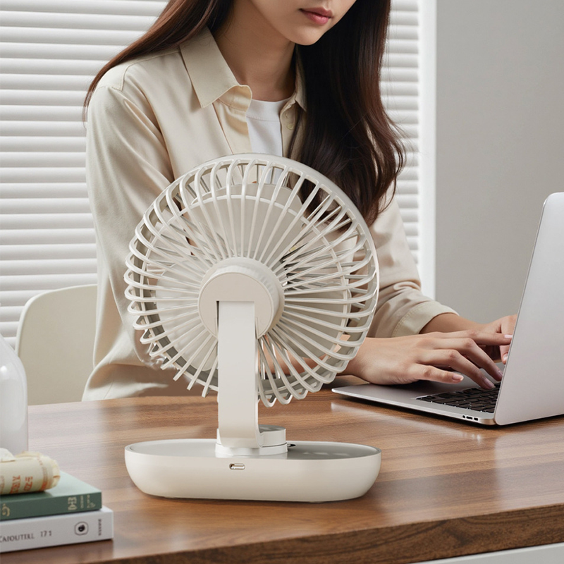 Draagbare Oplaadbare Desktop Roterende Ventilator