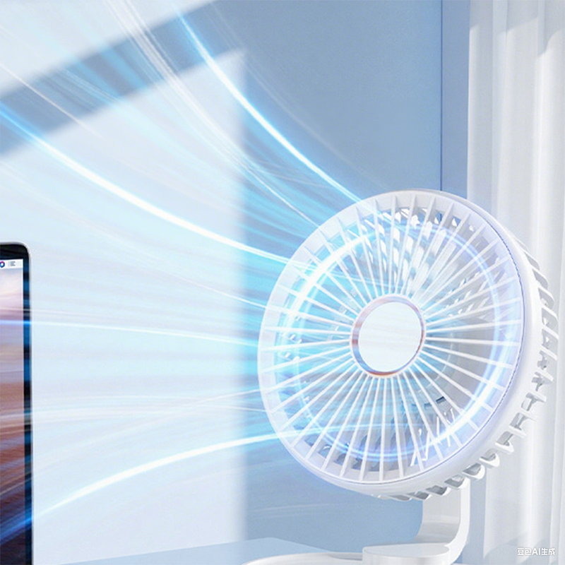 Draagbare Oplaadbare Desktop Roterende Ventilator
