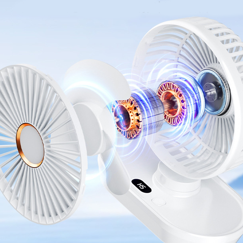 Draagbare Oplaadbare Desktop Roterende Ventilator