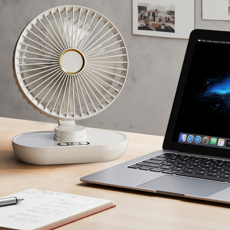 Draagbare Oplaadbare Desktop Roterende Ventilator