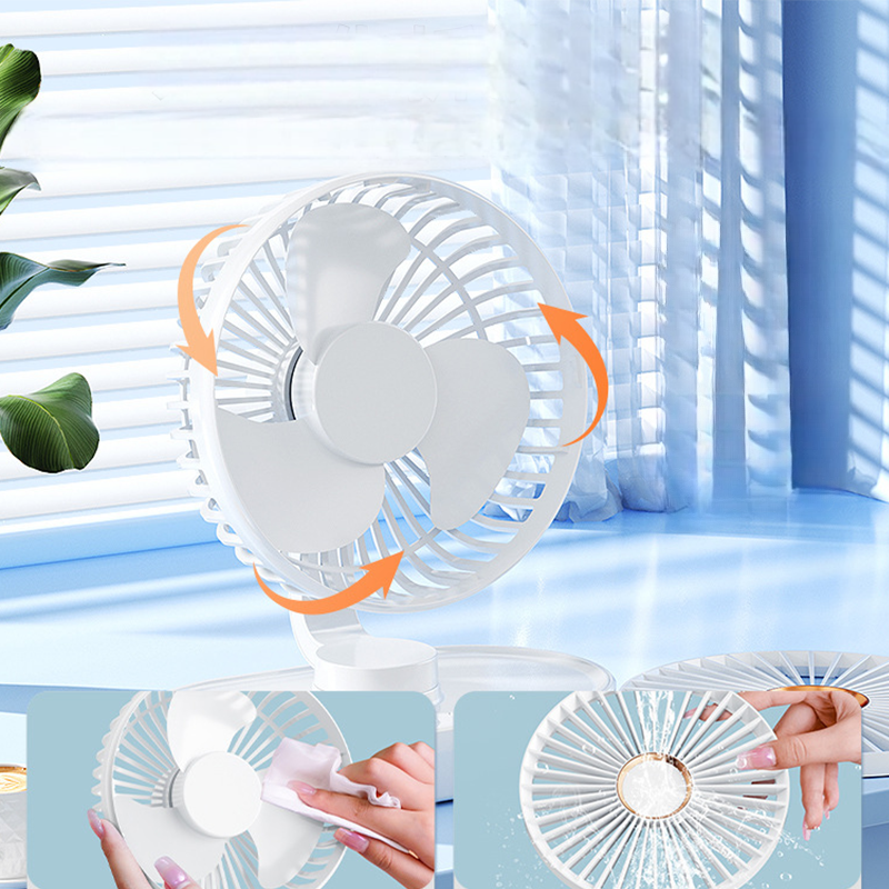 Draagbare Oplaadbare Desktop Roterende Ventilator