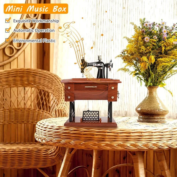 🔥Tijdelijke aanbieding 55% KORTING✨ - Houten mini-naaimachine muziekdoosje