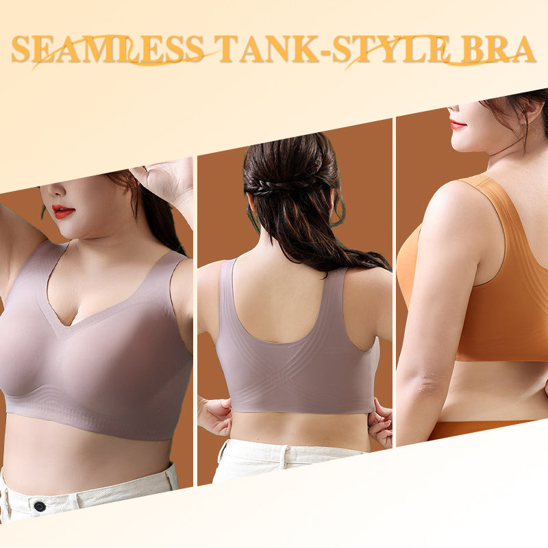 Ademende, zachte en naadloze bh met tanktop-look